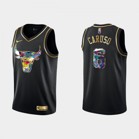 Dres Chicago Bulls Alex Caruso 6 Nike 2021-22 Crno Golden Edition 75th Anniversary Diamond Swingman